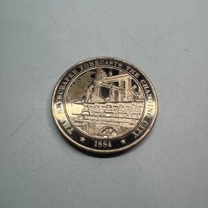 The Skyscraper Forecasts the Changing‎ City 1884 - 60s Era Bronze 1 3/4" Medal